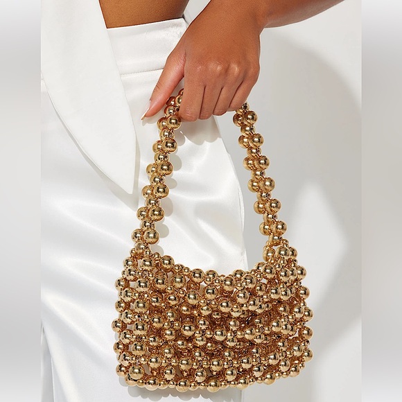 NWT🟡🟡🟡⭐️Gold Bauble Bag🌟🟡🟡🟡 - Picture 6 of 8